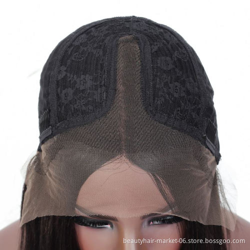 Afro Kinky Straight Hair Wigs Yaki Afro Kinky Straight Lace Front Human Hair Wigs Afro Kinky Straight Wigs For Black Women